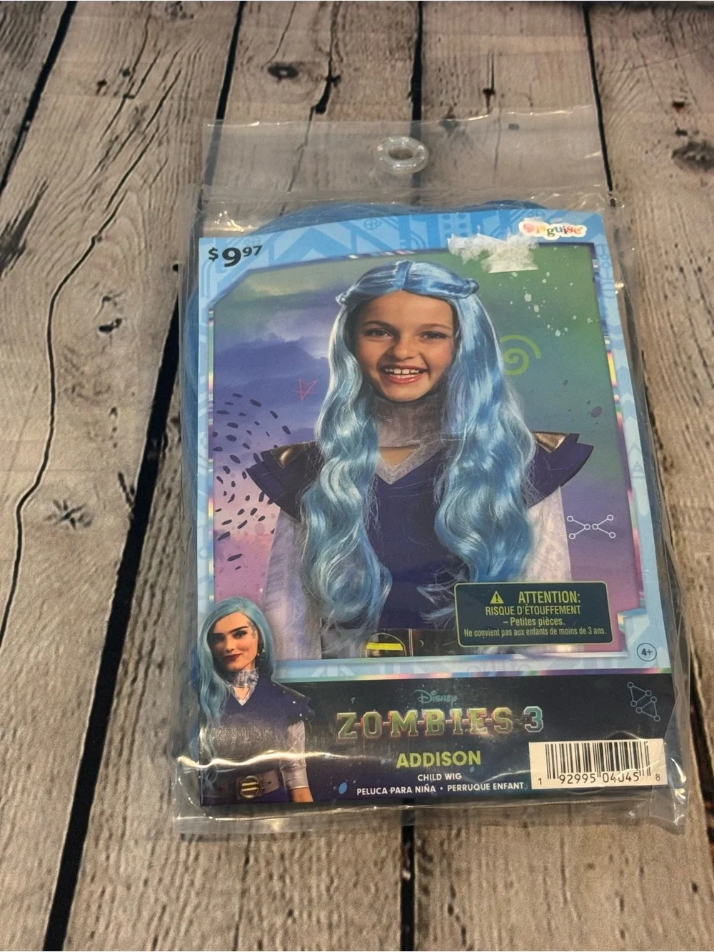 Disney Zombies Addison Blue Child Costume Wig